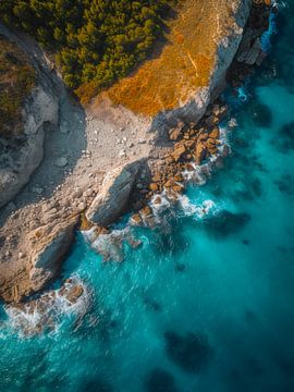 Luchtfoto Egeïsche Zee van haroulita