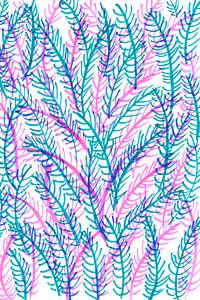 Motif de feuille organique