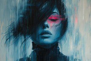 Porträt Frau Blau | Rätselhafte Cerulean Muse