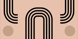 Rainbow Landscape Retro Abstract by Mad Dog Art