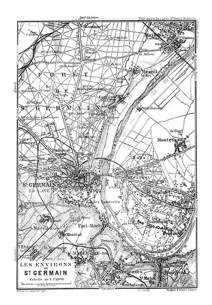 Historische Landkarte von Paris von Andrea Haase