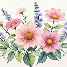 Mooi gekleurde bloemen van The Photo Artist