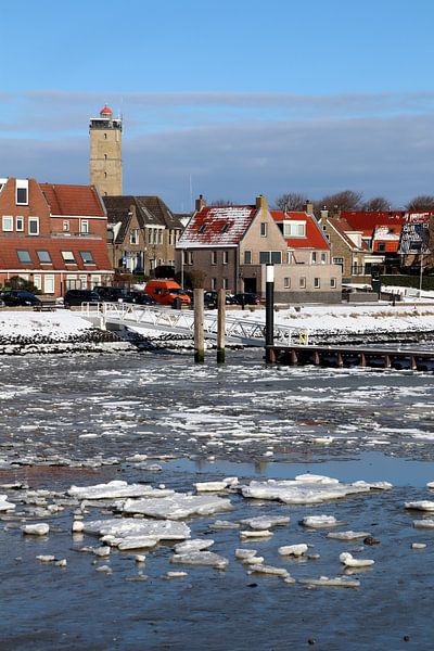 Der Hafen von Terschelling im Winter von Mooi op Terschelling