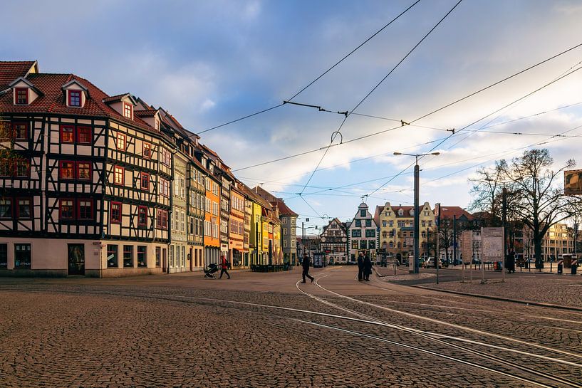 Erfurt Domplatz von Mixed media vector arts