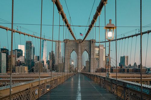 Brooklyn Bridge in de ochtend van Manuel Jung