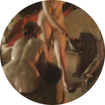 Anders Zorn - Badderend meisje uit Dalarna (1906) van Peter Balan