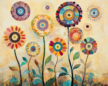 Flower garden | Merry Flower Art by Wonderful Art
