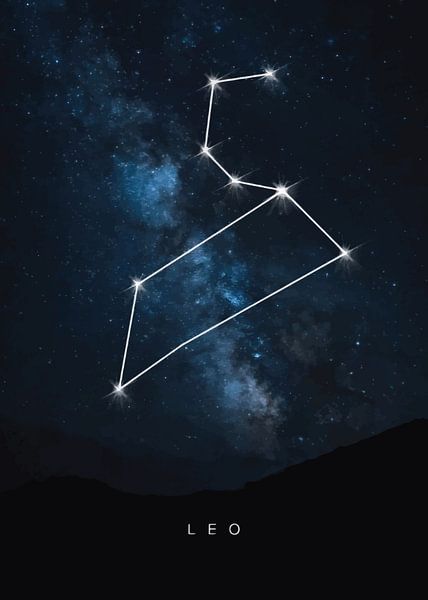 Celestial Lion: Leo Constellation Art by Himler Razan