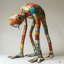 poupée fantaisiste colorée sur Gelissen Artworks