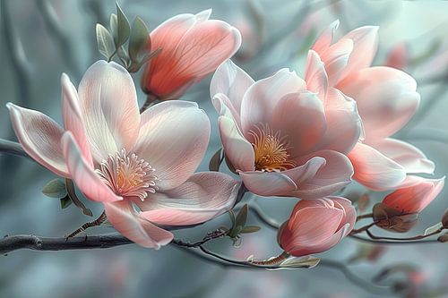 bloemenkunst aan de muur