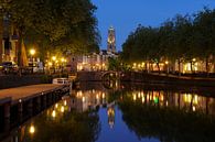 Zicht op Zandbrug en Oudegracht in Utrecht vanaf de Bemuurde Weerd (5) van Donker Utrecht thumbnail