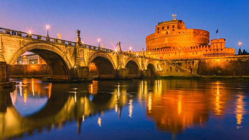 Zonsondergang San Angelo Brug en Castel Sant Angelo