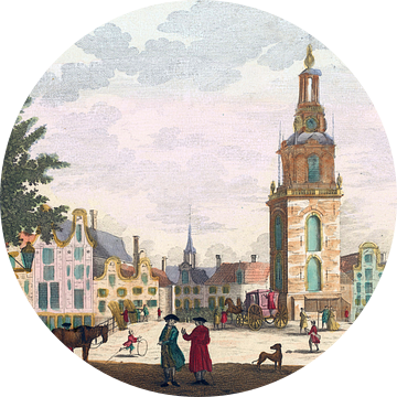 Balthasar Friedrich Leizel, Gezicht op de Jan Roodenpoortstoren te Amsterdam, 1755 - 1779\ van Atelier Liesjes