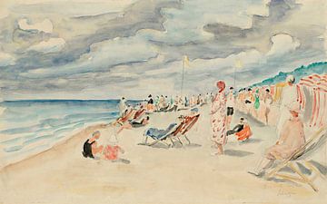 Der Strand von Deauville (1928) von Peter Balan