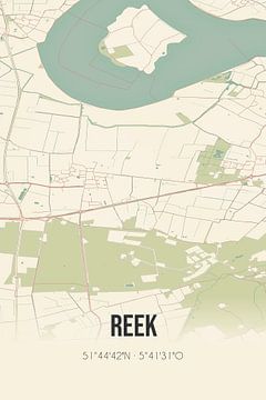 Vintage landkaart van Reek (Noord-Brabant) van MijnStadsPoster
