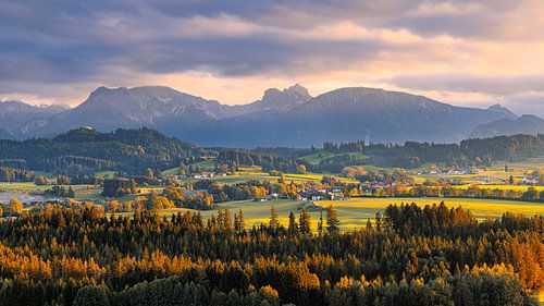 Sonnenuntergang im Allgäu, Bayern, Deutschland von Henk Meijer Photography