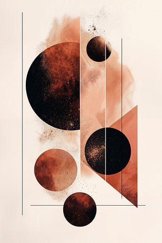 Retrometrisch - Geometrische Mokka Maan II