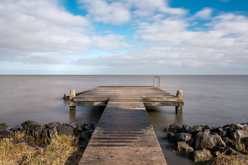 jetty in volendam in the ijselmeer by Jolanda Aalbers