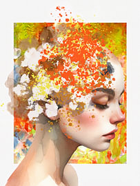 Splash Art Portrait von Marja van den Hurk