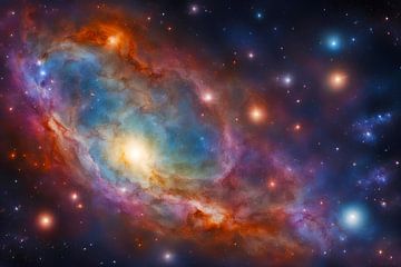 Universum-Kosmos-sterrenstelsel-heelal-1 van Carina Dumais