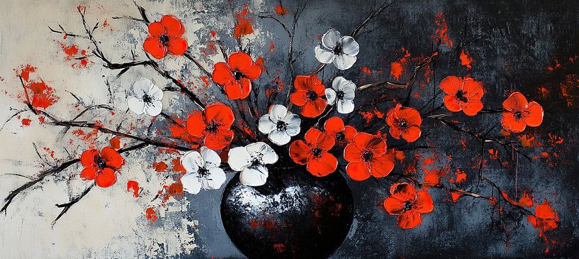 Bouquet dans un vase 44.9672 par La collection ARTEO