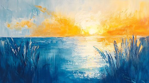 Zomer zonovergoten bloemen landschap