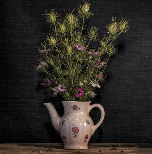 stilleven vaas met bloemen
