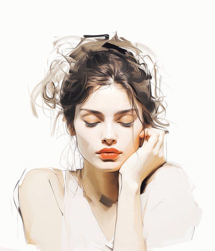 Réflexion rustique dans un portrait dynamique et doux