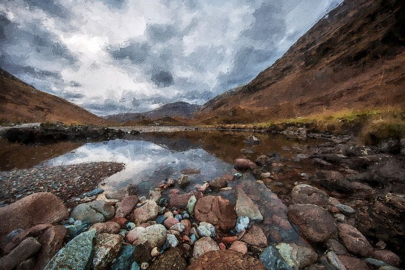 Het prachtige landschap van Schotland van Digitale Schilderijen