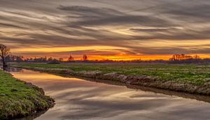 zonsondergang in maart