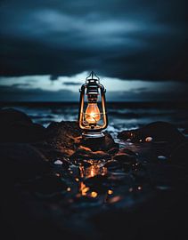 Laterne am Strand