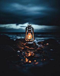 Laterne am Strand