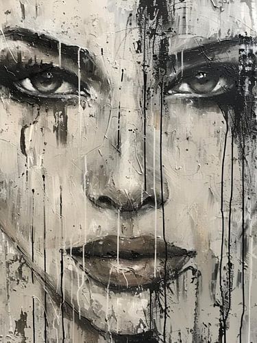 Portrait abstrait moderne