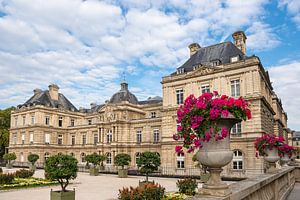 Blick auf den Luxemburggarten mit Schloss  in Paris