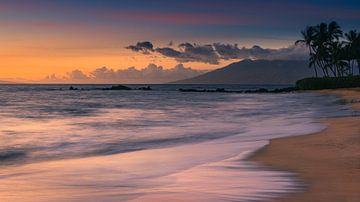 Sonnenuntergang Polaralena Beach, Maui, Hawaii