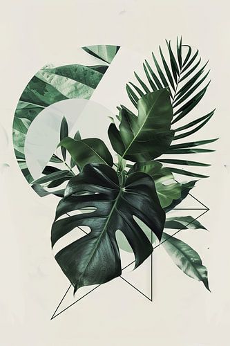 Feuilles tropicales Monstera