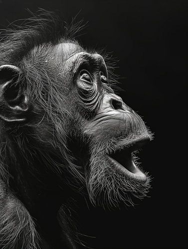 Portrait of a monkey by Bert Nijholt