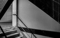 Abstract staircase Black and white analogue print