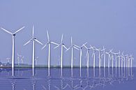 Windturbinen auf dem IJsselmeer in den Niederlanden von Eye on You Miniaturansicht