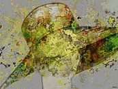 Portret, Vrouw met hoed. van SydWyn Art thumbnail