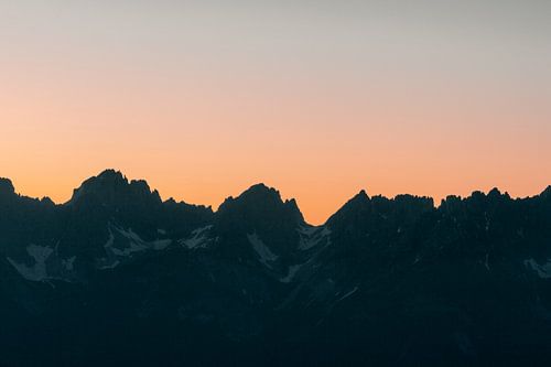 Silhouet van Bergtoppen