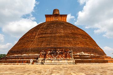 The Abhayagiri pagoda, a Buddhist pilgrimage site and monastery in Anuradhapura, Sri Lanka, Asia by WorldWidePhotoWeb