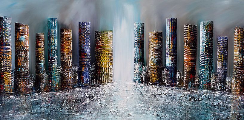 Skyline Stadt von Gena Theheartofart