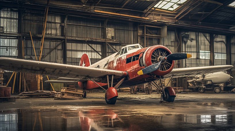 Altes Flugzeug im Hangar von Animaflora PicsStock