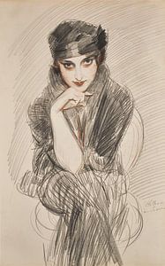 Paul César Helleu - Porträt einer Dame, möglicherweise Madame Van Cleef (geb. Lopez Penna Hebe)