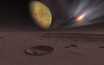 A crater on an alien planet