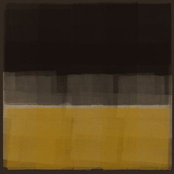 Braun, weiß, gelb. Abstrakte bunte Malerei inspiriert von Mark Rothko