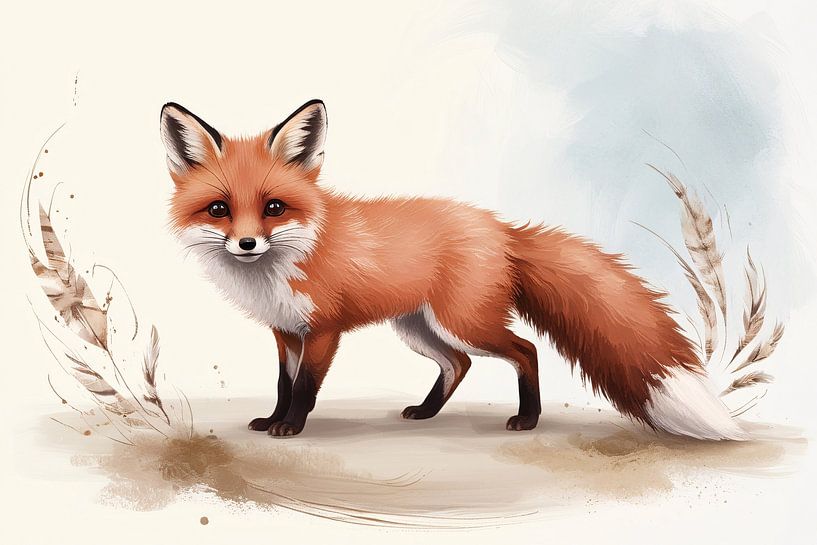 Niedliche Illustration eines Fuchses von Art & Soul Creations