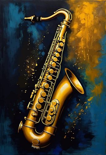 Saxofoon Abstract Splatter