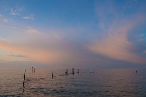 Zonsondergang aan het IJsselmeer 